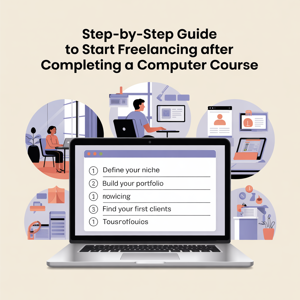 Turn Skills into Income – Start Freelancing After a Computer Course with Our Easy Step-by-Step Guide
